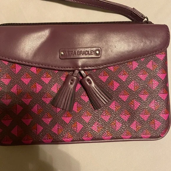 Vera Bradley Purple and Pink Clutch Wristlet - Picture 2 of 5